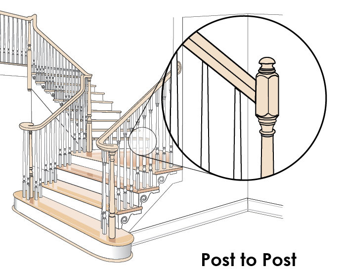 Post to Post Stair System | Bayer Built Woodworks